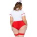 Plus Nurse Feelgood Sexy Costume - 1x/2x - White / Red